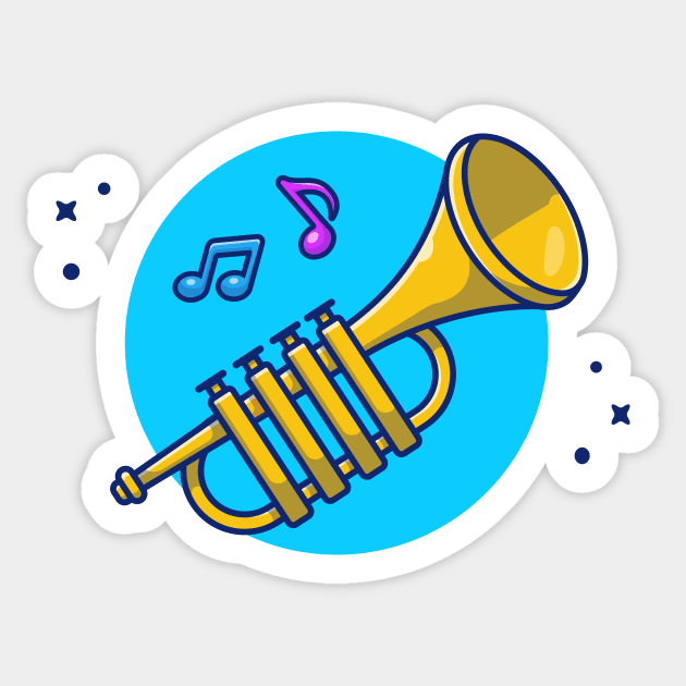 Trumpet With Music Notes Sticker by Catalyst Labs